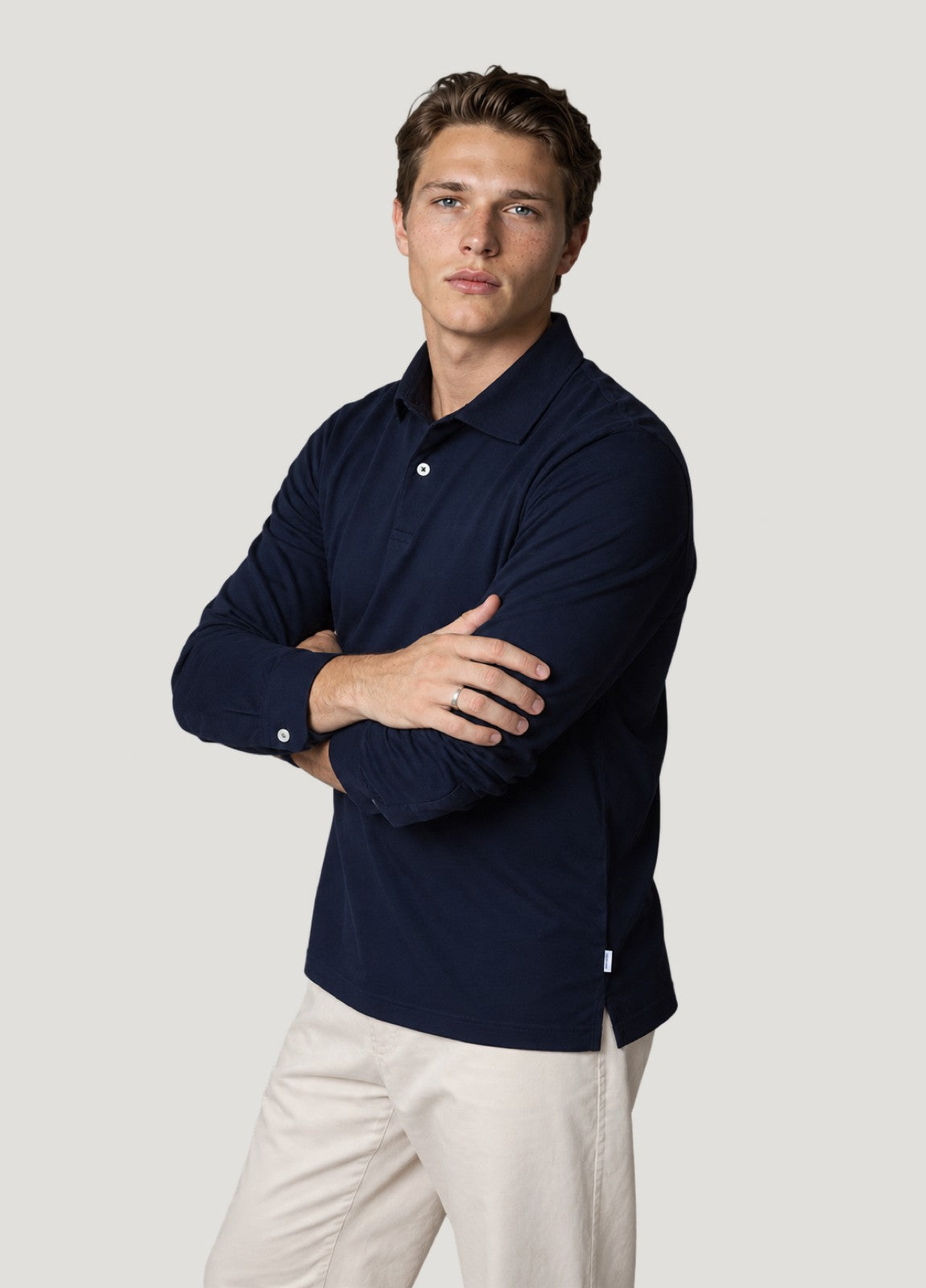 Jersey Polo L/S Jersey 2 Botones Navy
