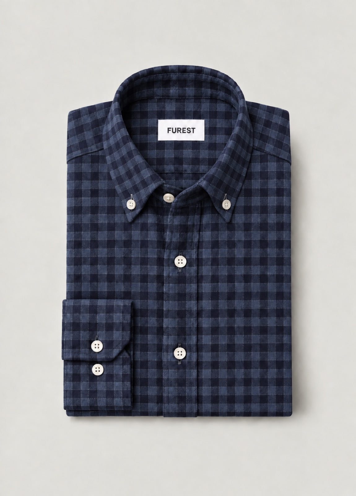 Camisa Regular Cuadro Marino · camisa entera
