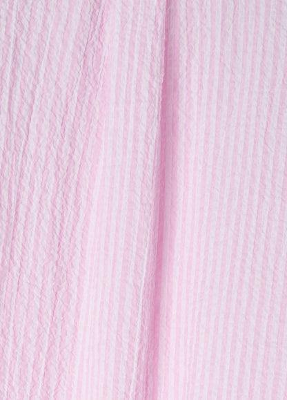 Pink striped seersucker shirt