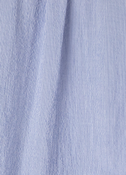 Blue striped seersucker shirt