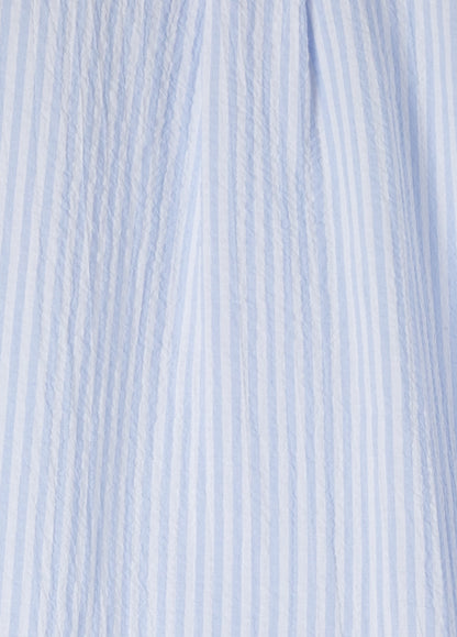Light blue striped seersucker shirt