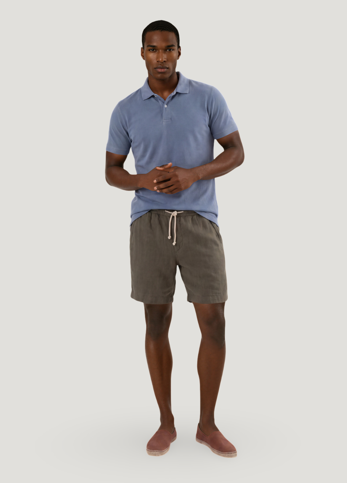 Bermuda jogger lino kaki