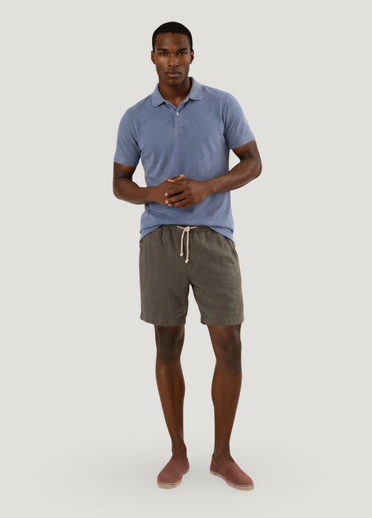 Bermuda jogger lino kaki