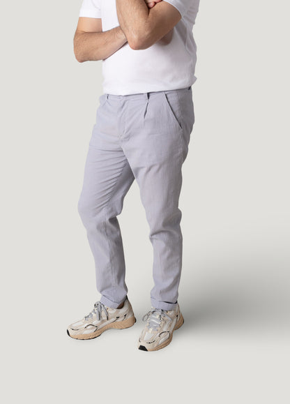 Pantalón sport seersucker azul