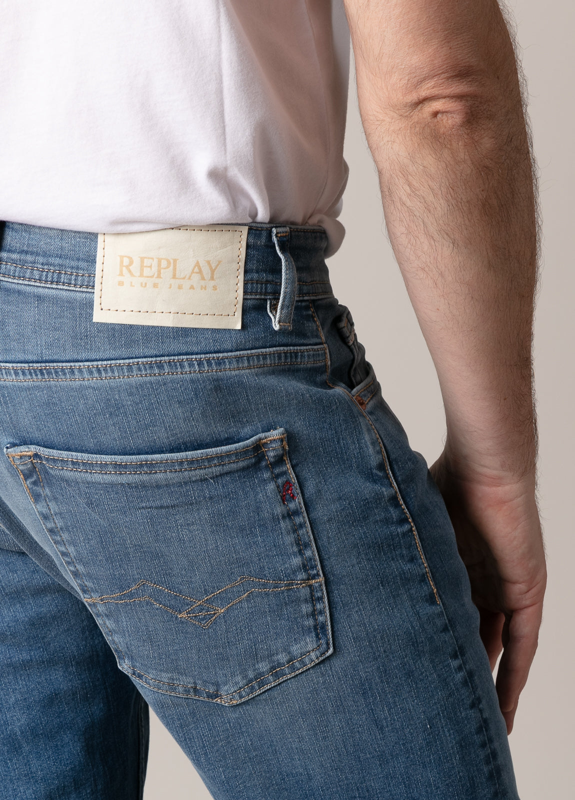 Pantalón tejano denim azul medio