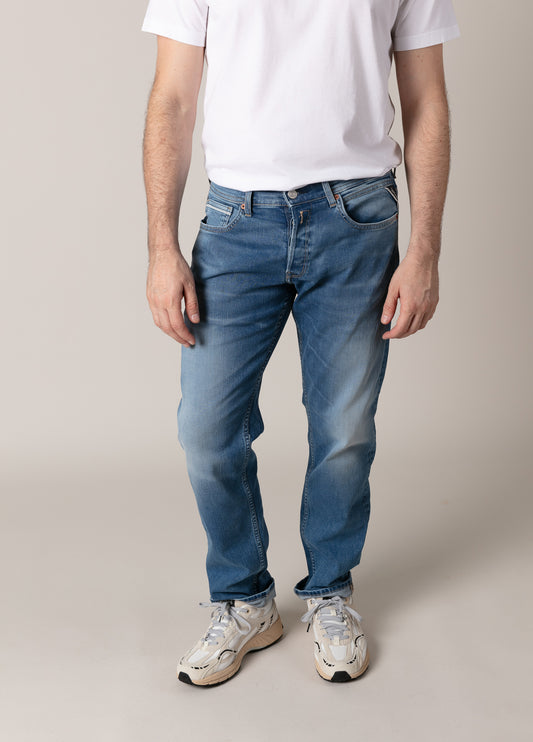 Pantalón tejano denim azul medio