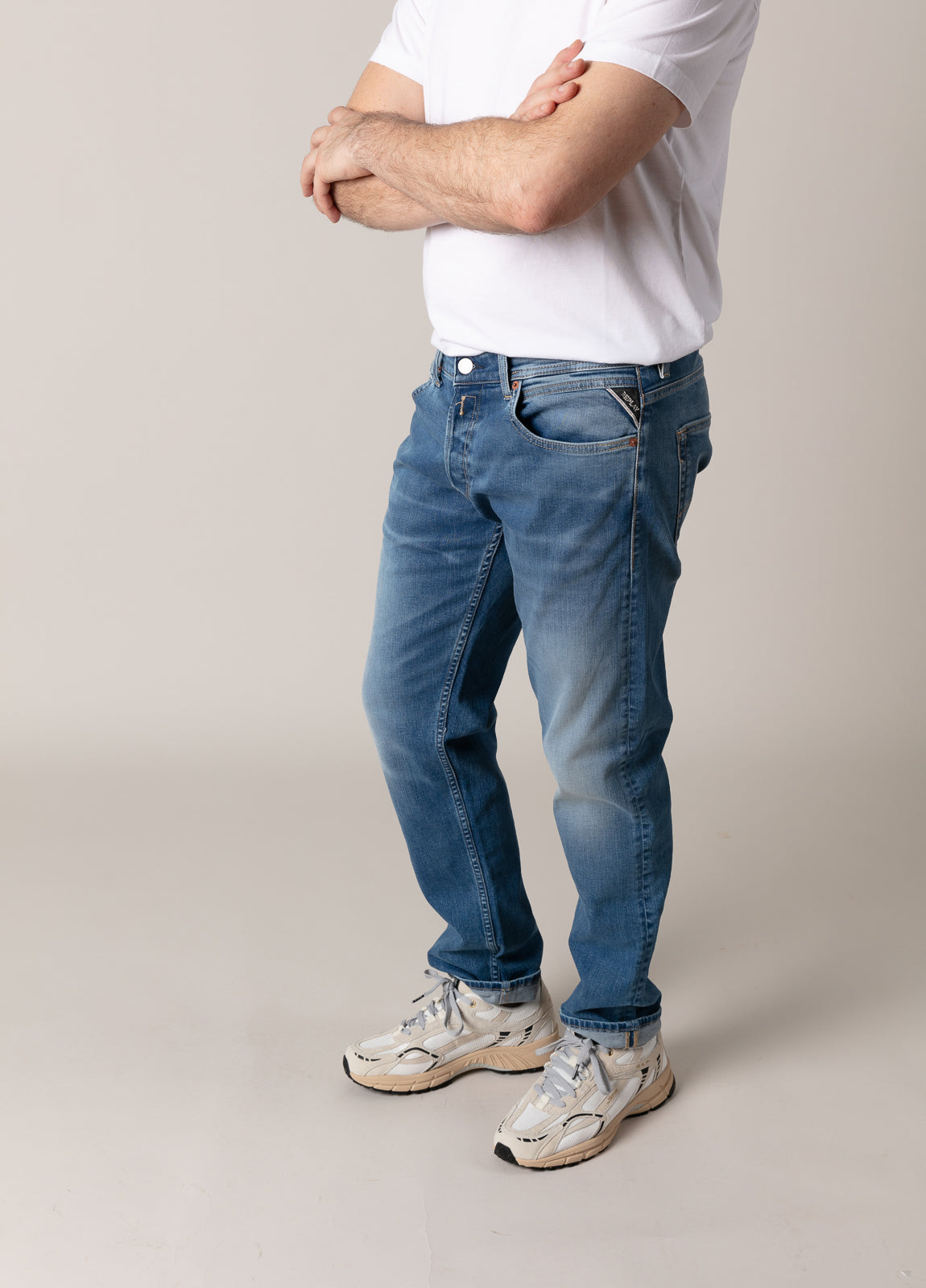 Pantalón tejano denim azul medio