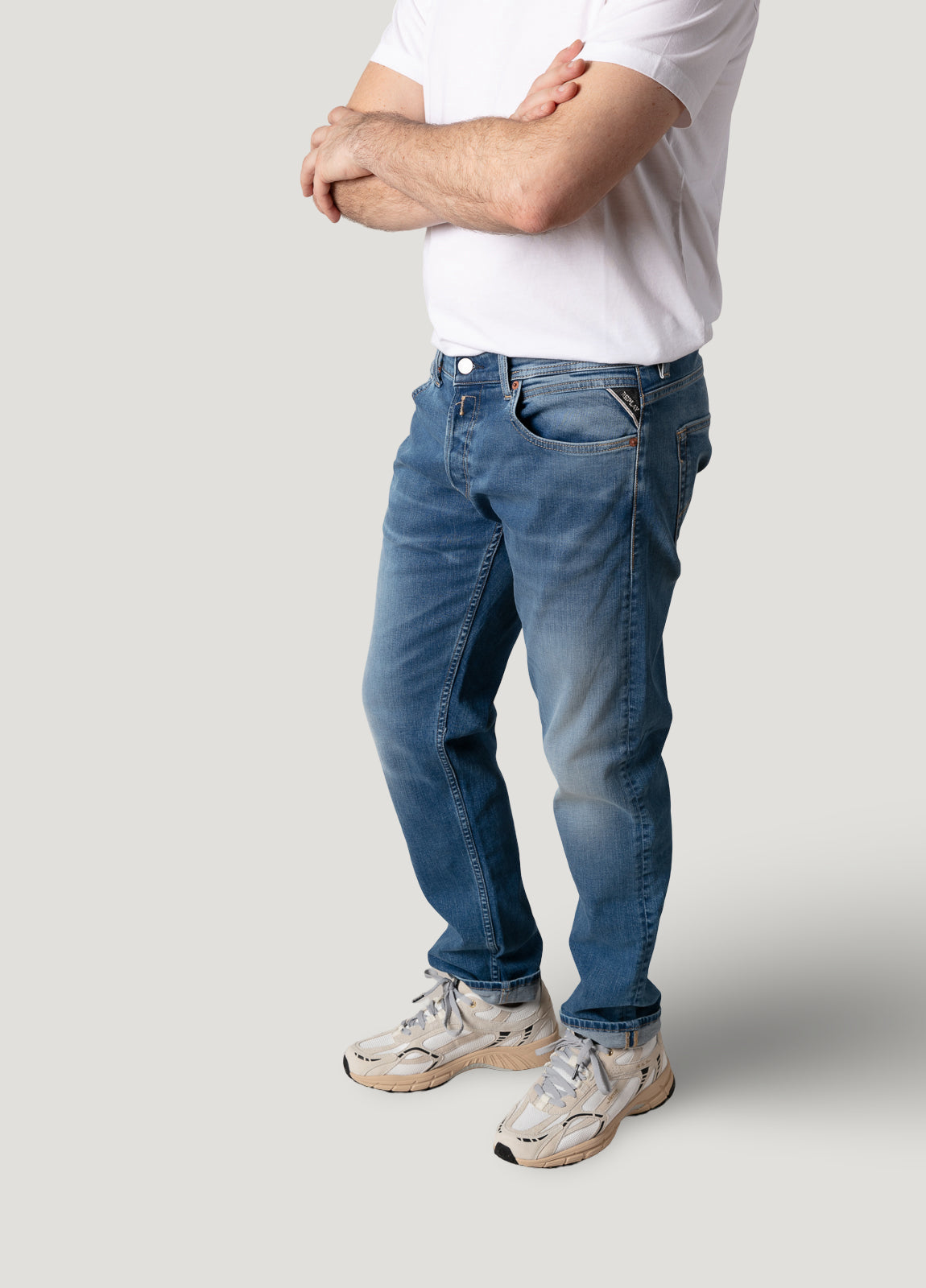 Pantalón tejano denim azul medio