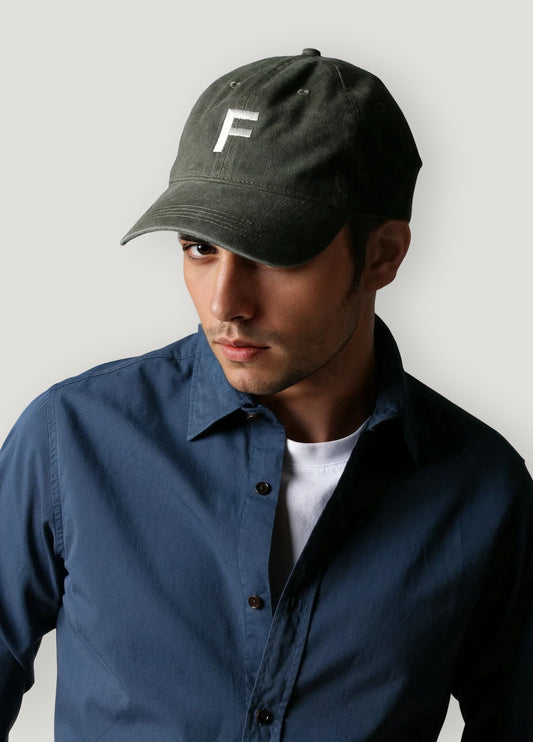 Khaki micro corduroy cap