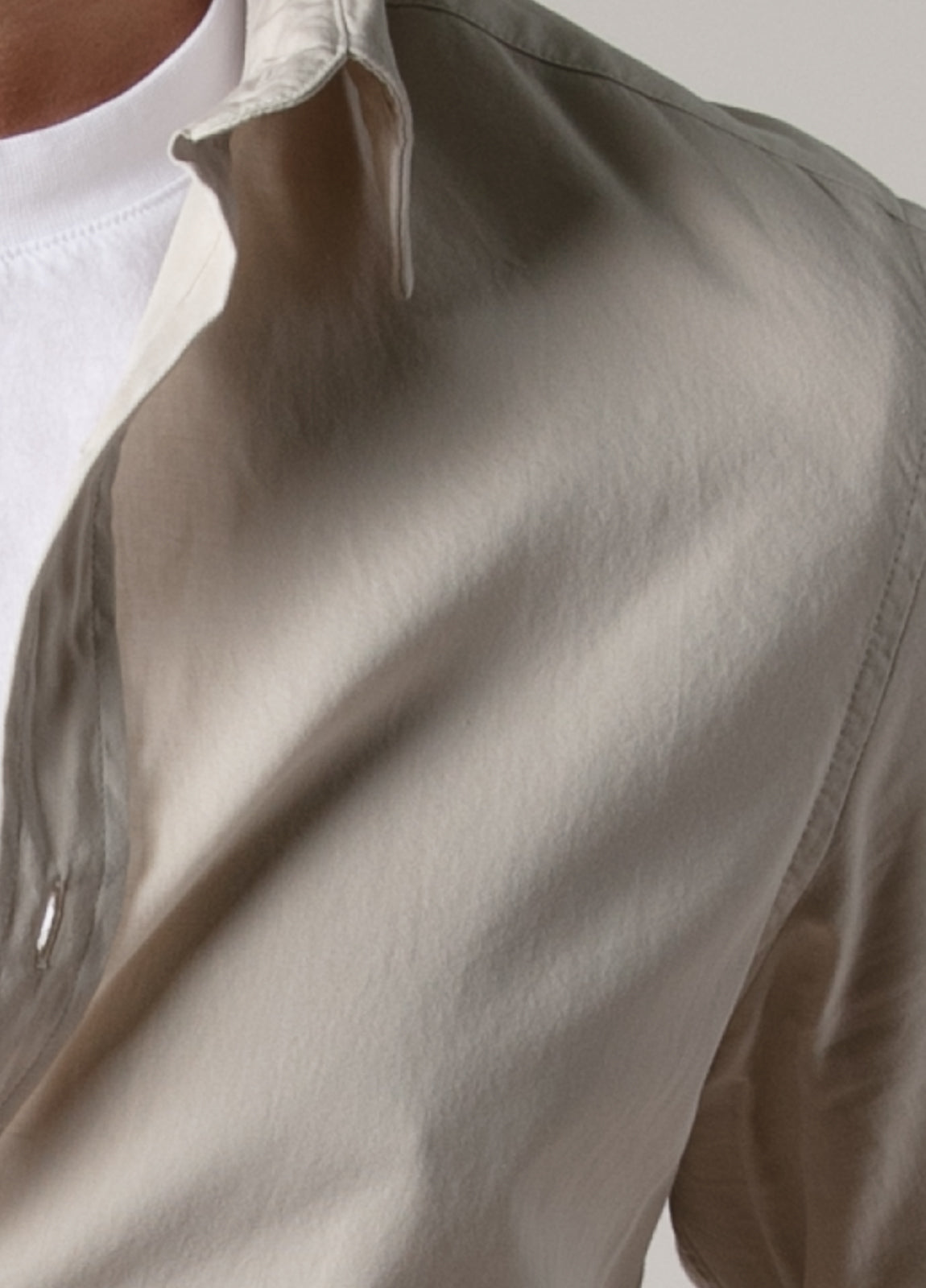 Camisa sport sarga beige