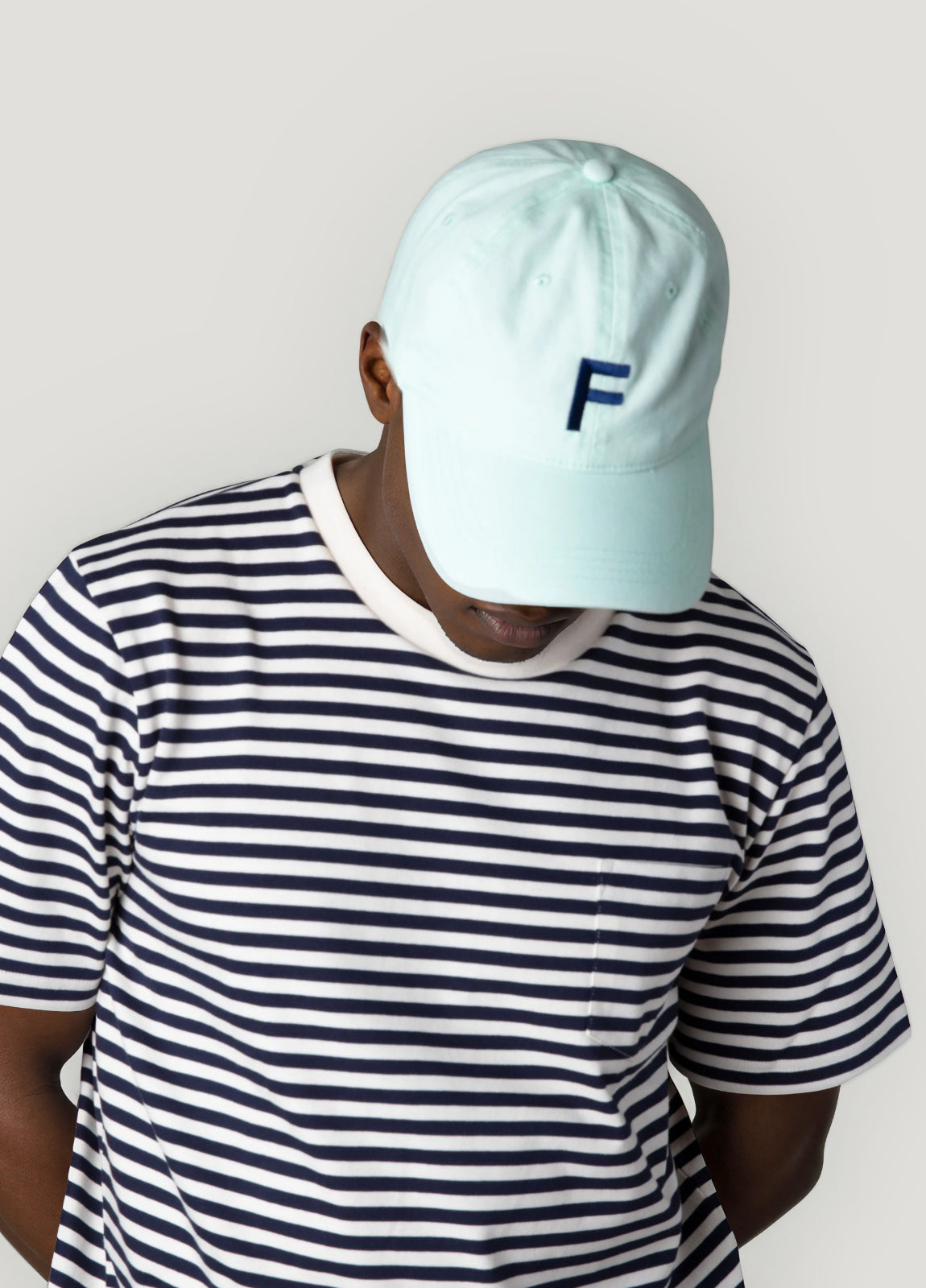 Mint green cotton cap