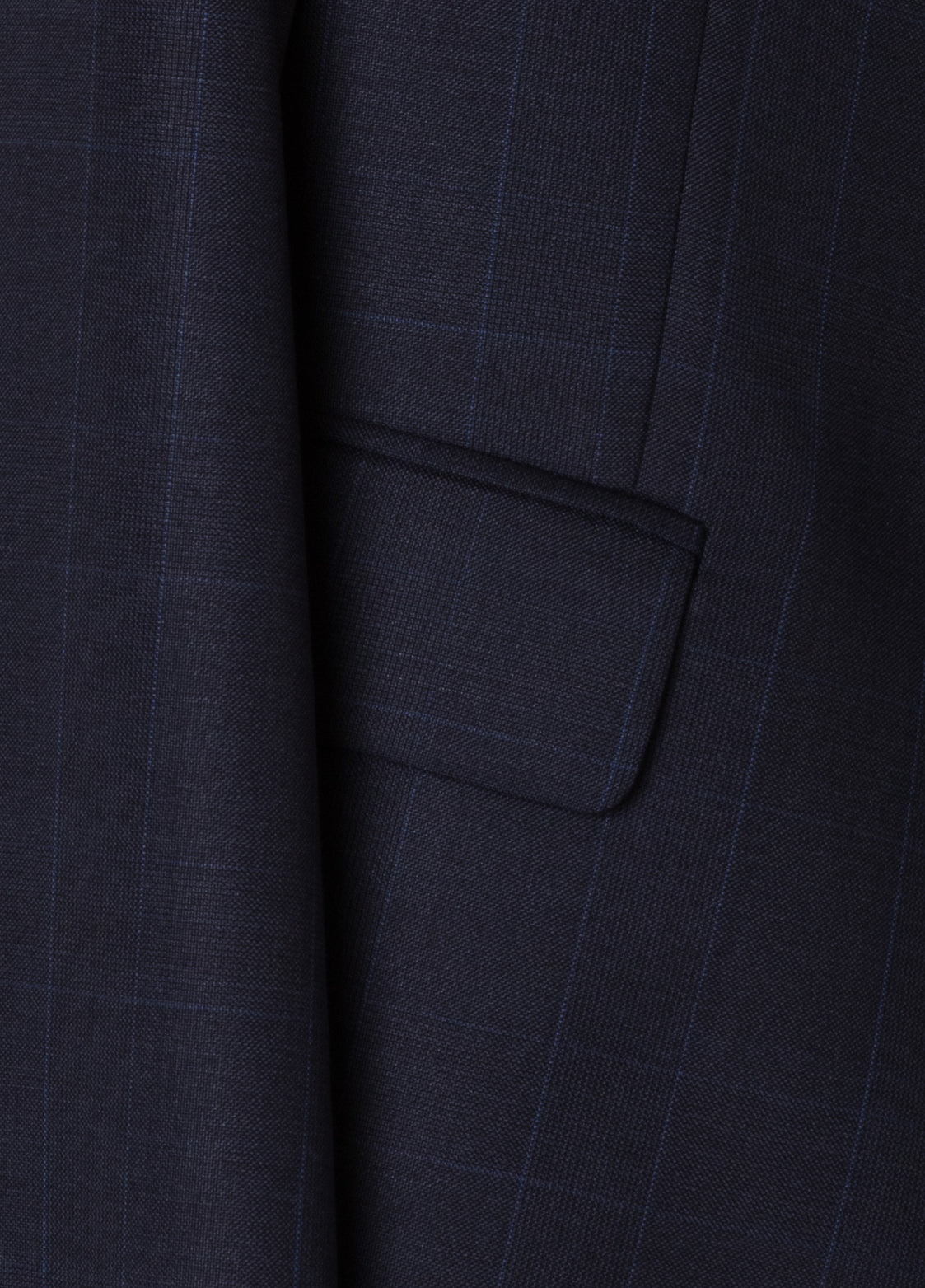 Navy blue Glen plaid suit
