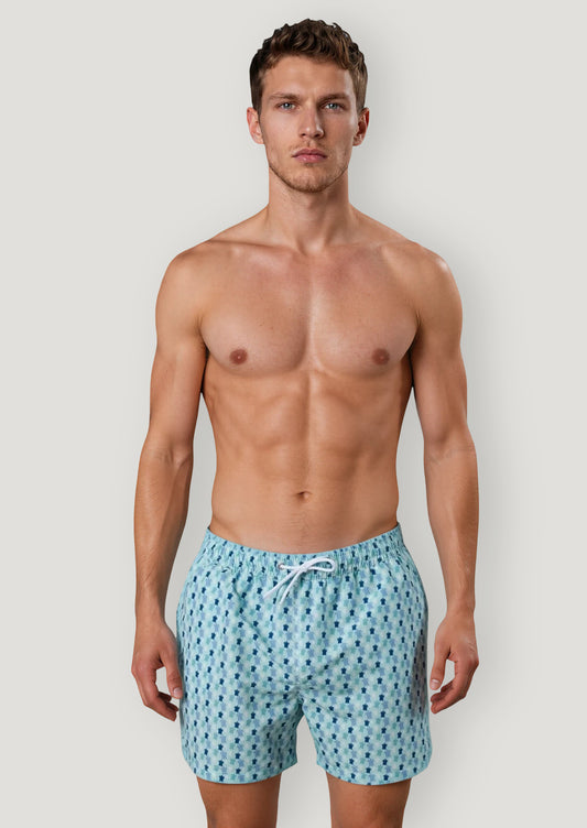 Bañador tortugas verde agua