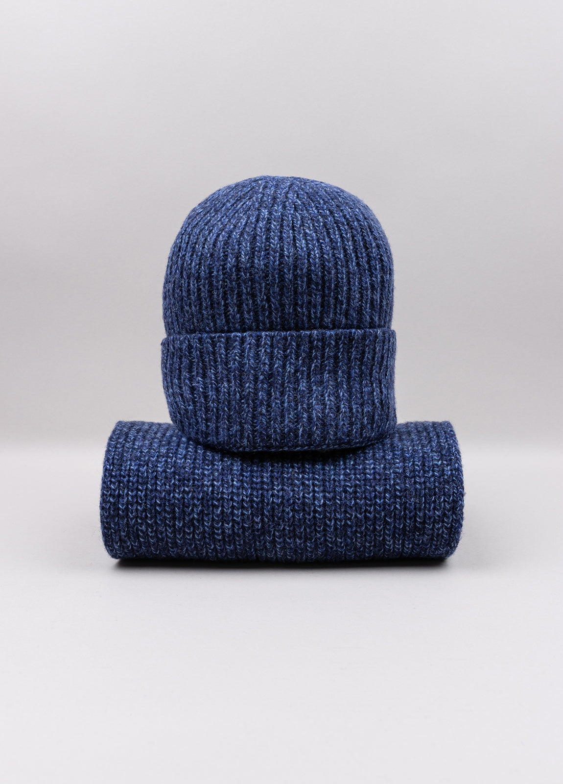 Gorro jaspeado azul