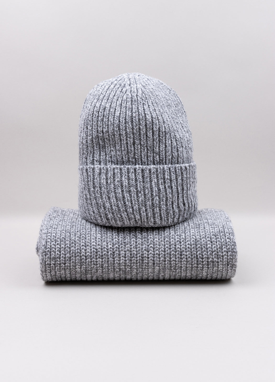 Gorro jaspeado gris