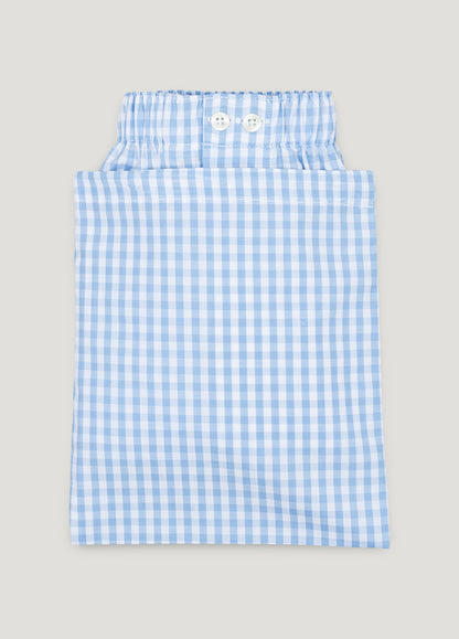 Boxer shorts in light blue gingham