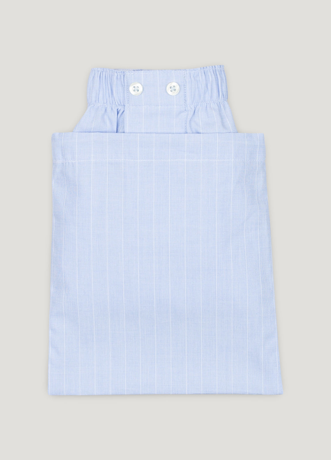 Light blue boxer with white stripes