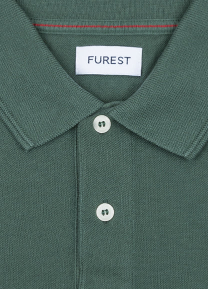 Polo manga larga piqué verde