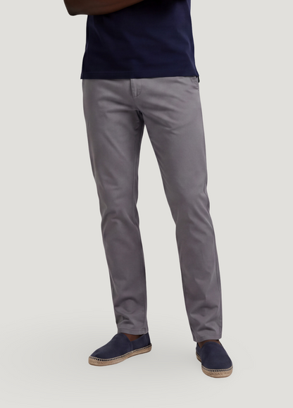 Gray five-pocket pants