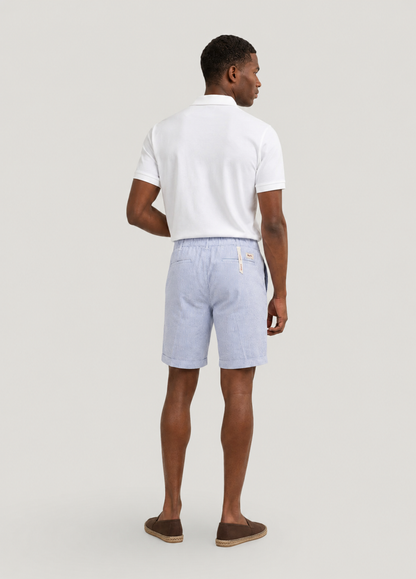 Blue seersucker Bermuda shorts