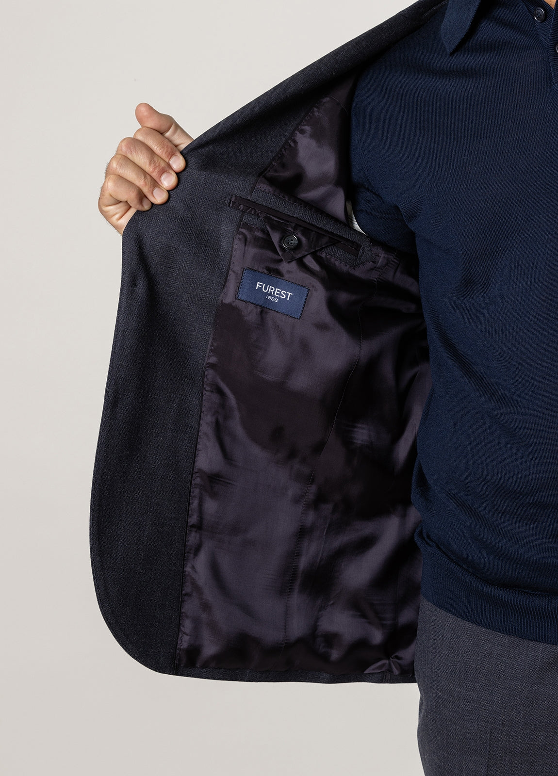 UNSTRUCTURED navy suit
