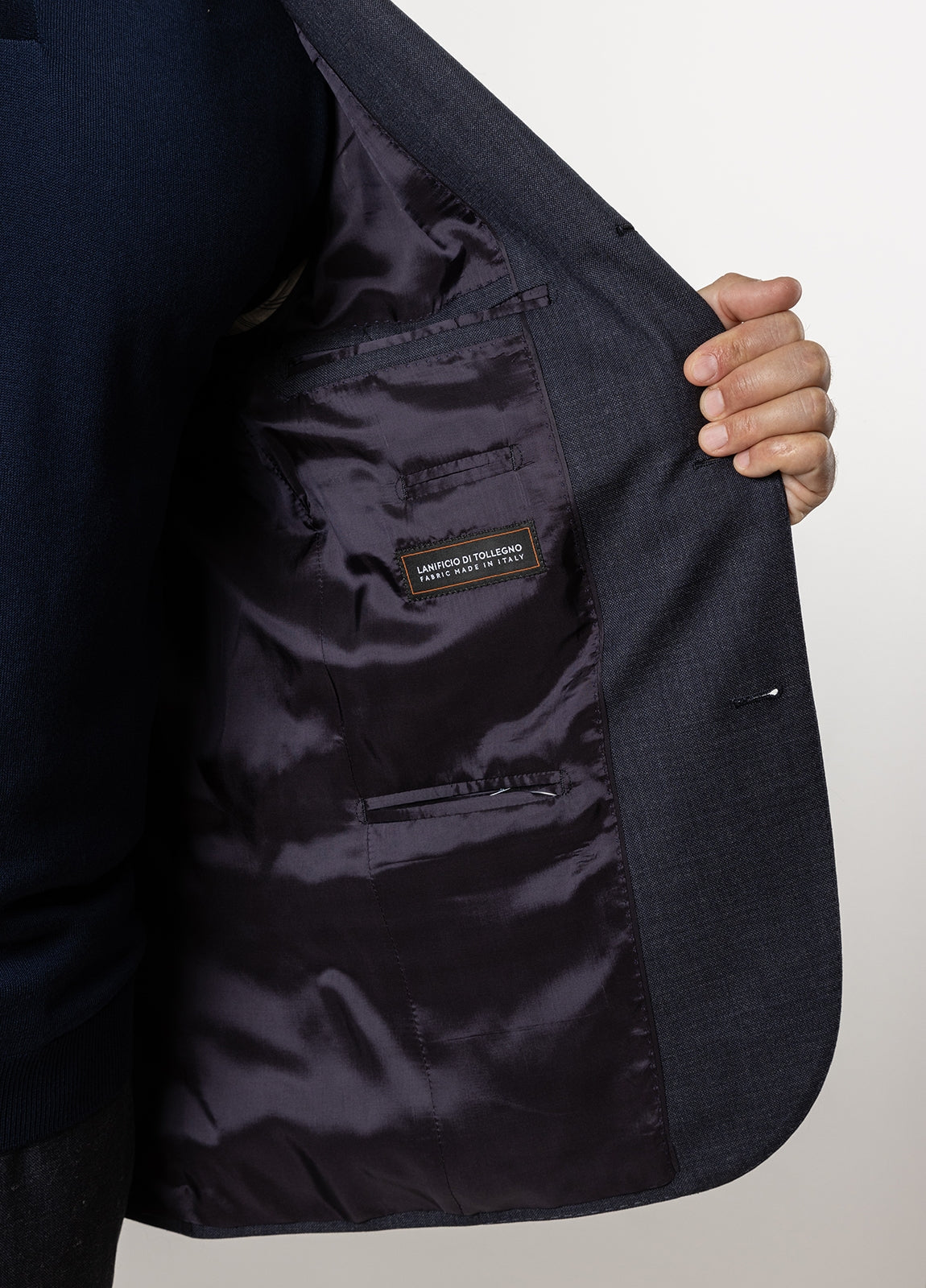 UNSTRUCTURED navy suit