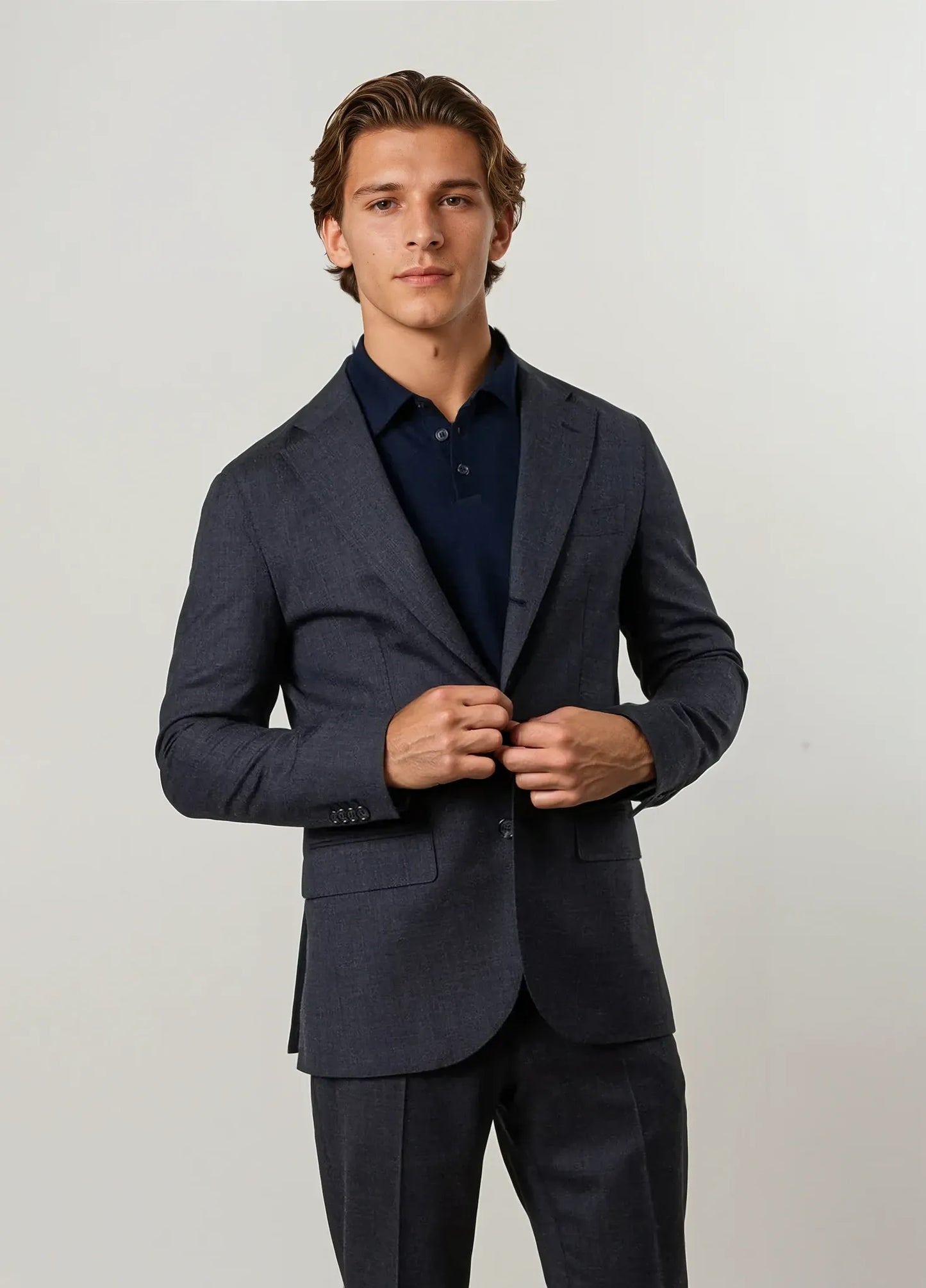 UNSTRUCTURED navy suit