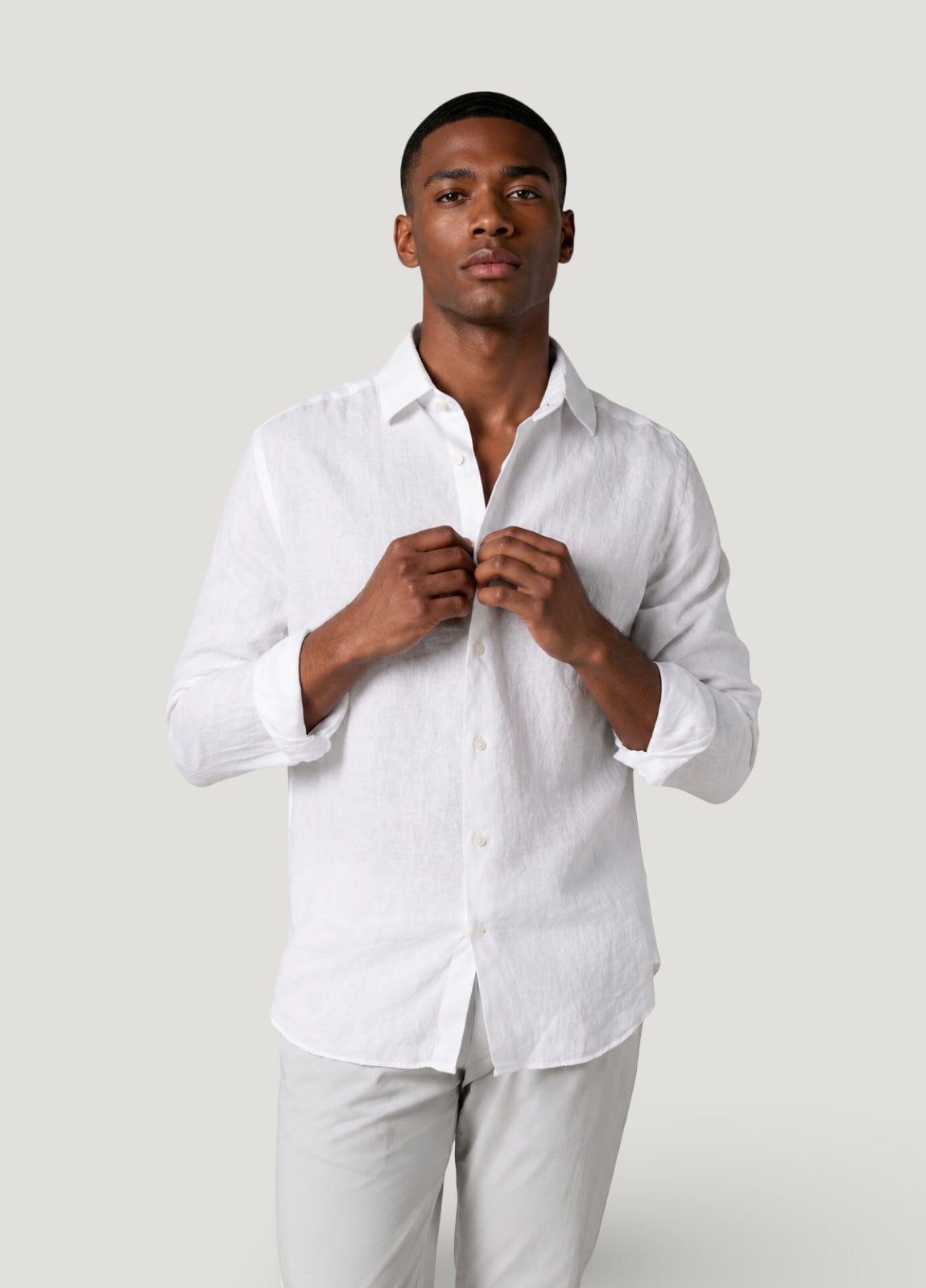 White linen shirt
