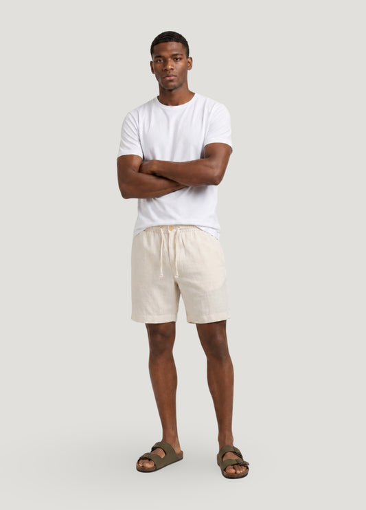 Bermuda jogger lino crudo