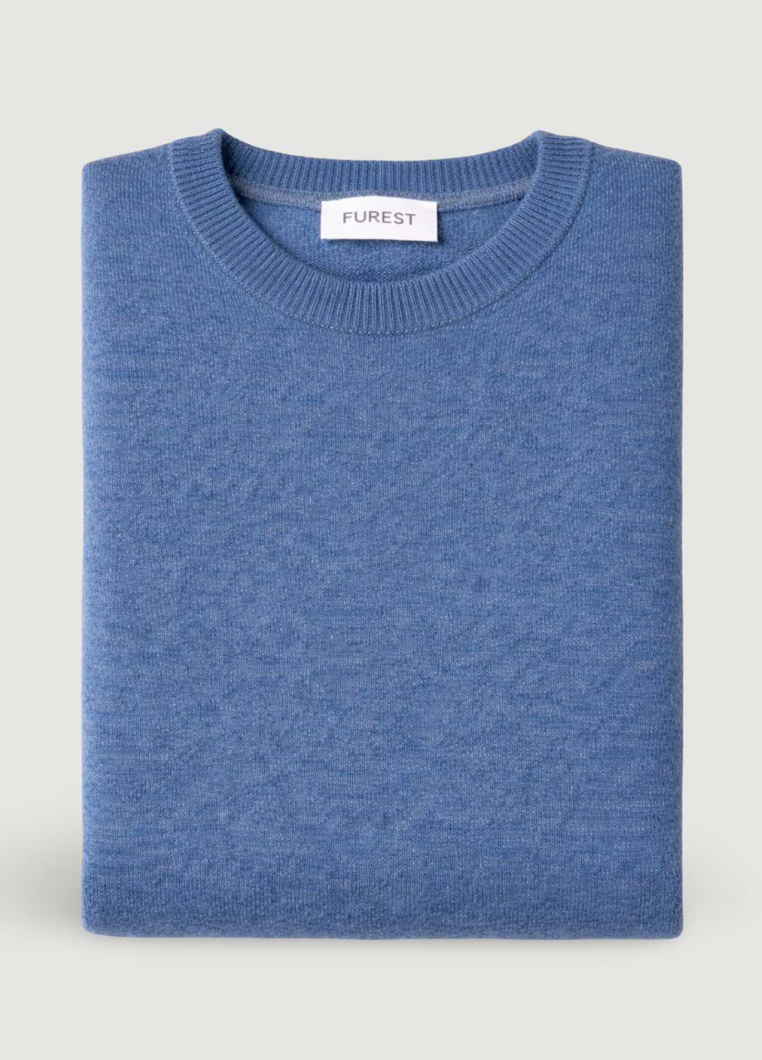 Jersey cuello redondo lana azul