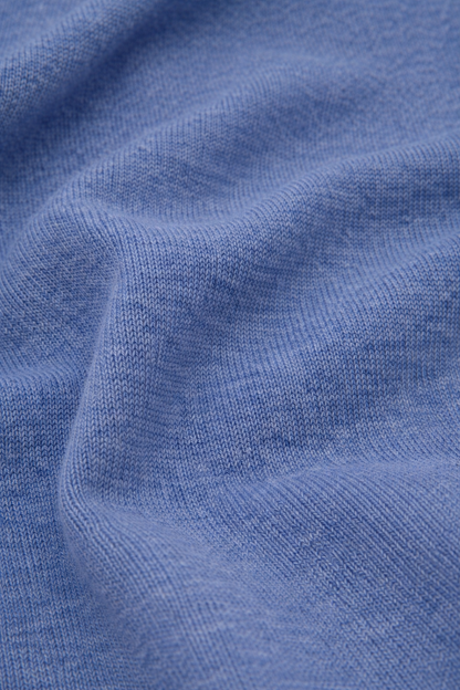 Jersey cuello redondo lana azul