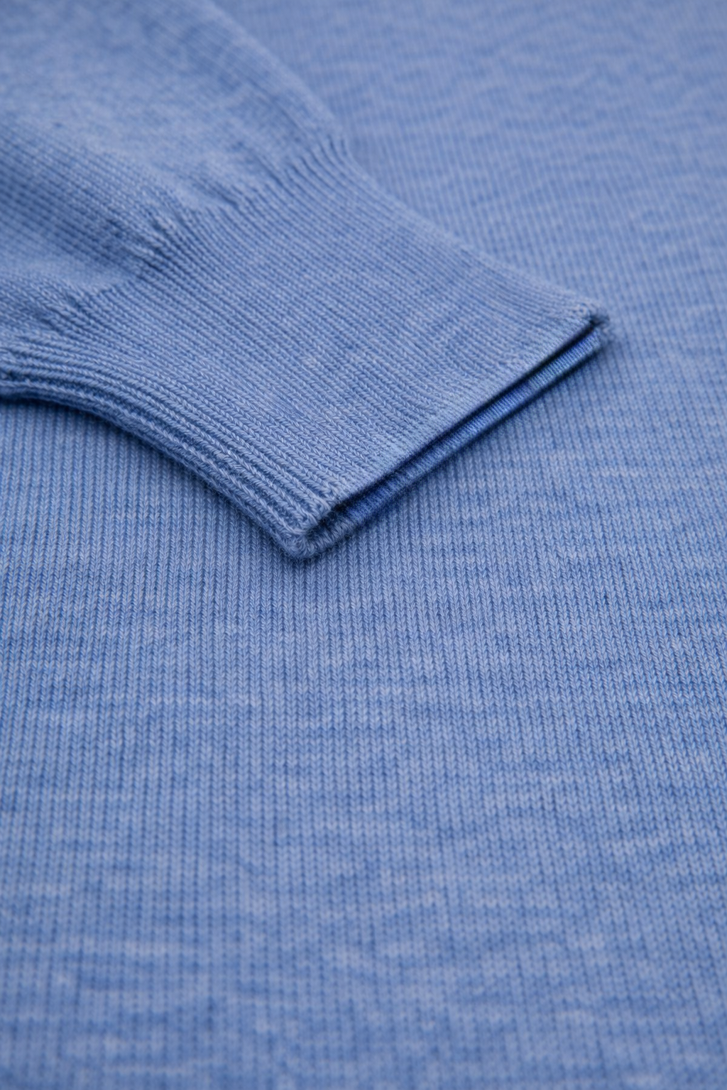 Jersey cuello redondo lana azul