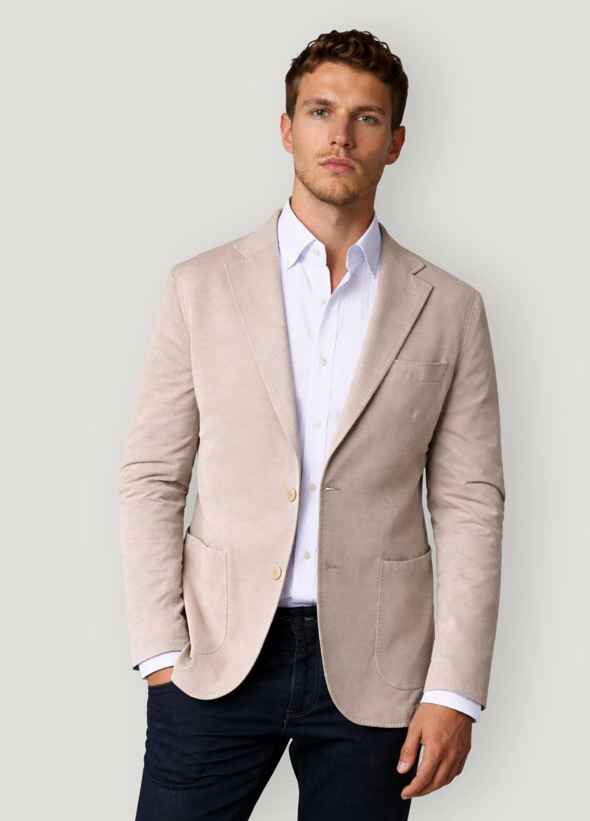 Camisa sport pin point blanco