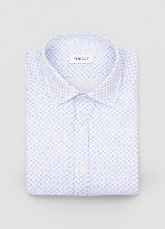 Camisa sport flor azul