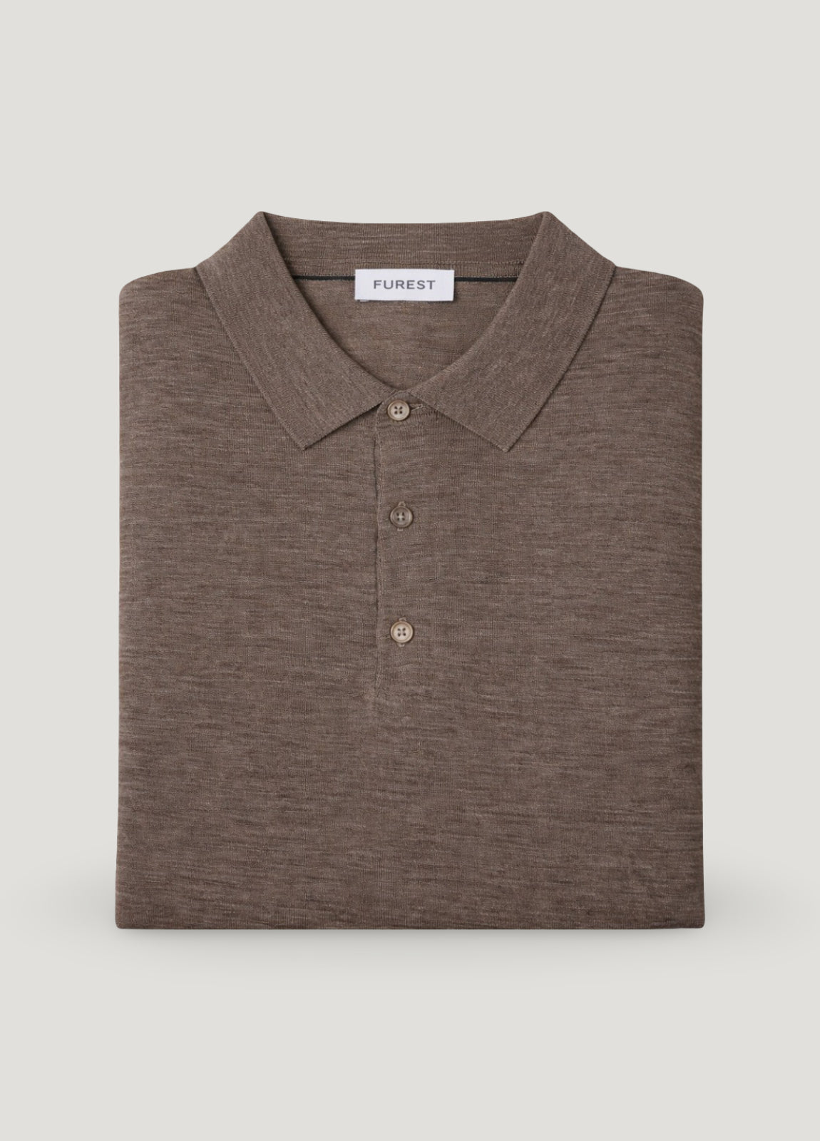 Jersey cuello polo lana merino visón