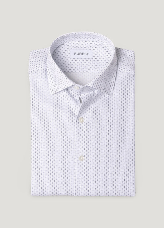 Camisa sport microdibujo blanca