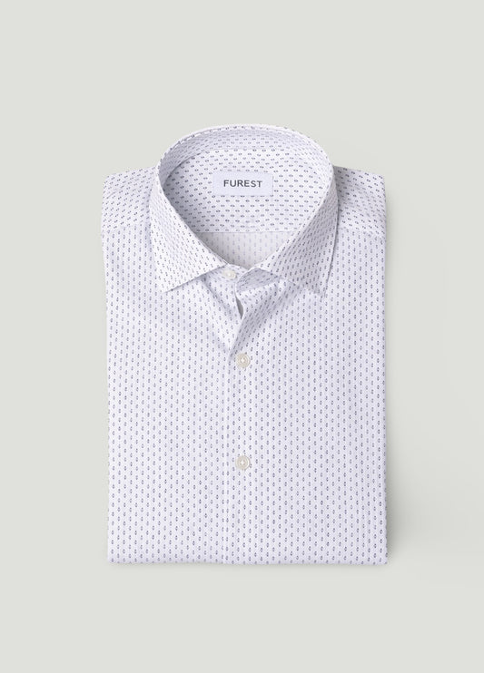 Camisa sport microdibujo blanca