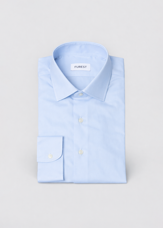 Camisa vestir lisa celeste