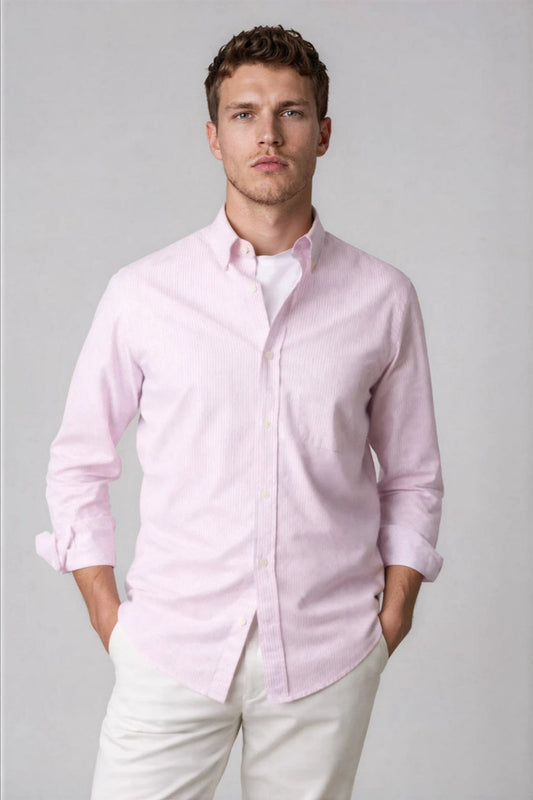 Camisa sport oxford raya coral