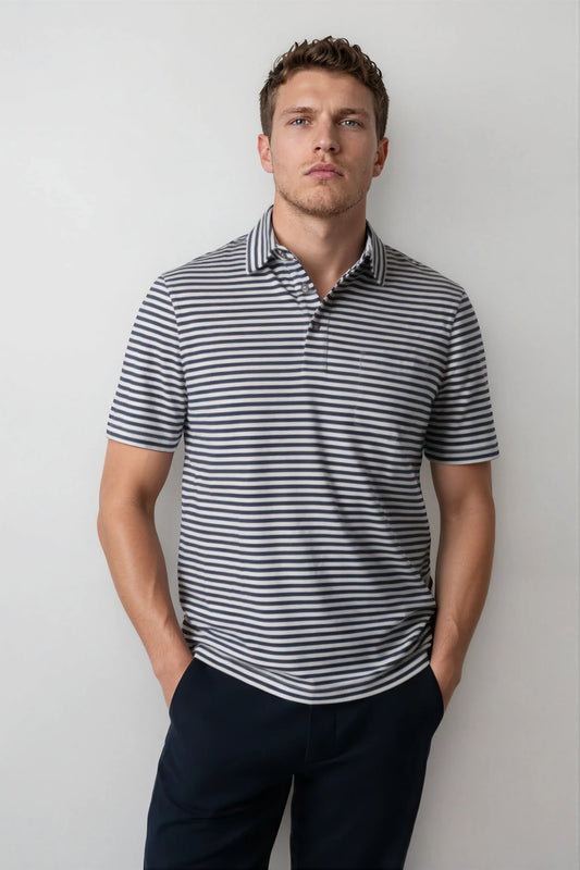 Polo manga corta rayas marino (PROXIMAMENTE)