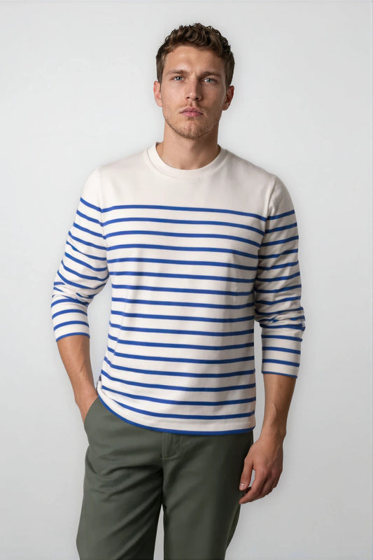 Camiseta manga larga rayas azul (PROXIMAMENTE)