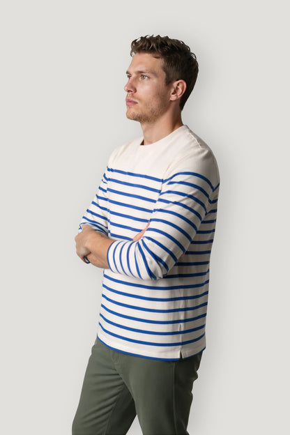 Camiseta manga larga rayas azul