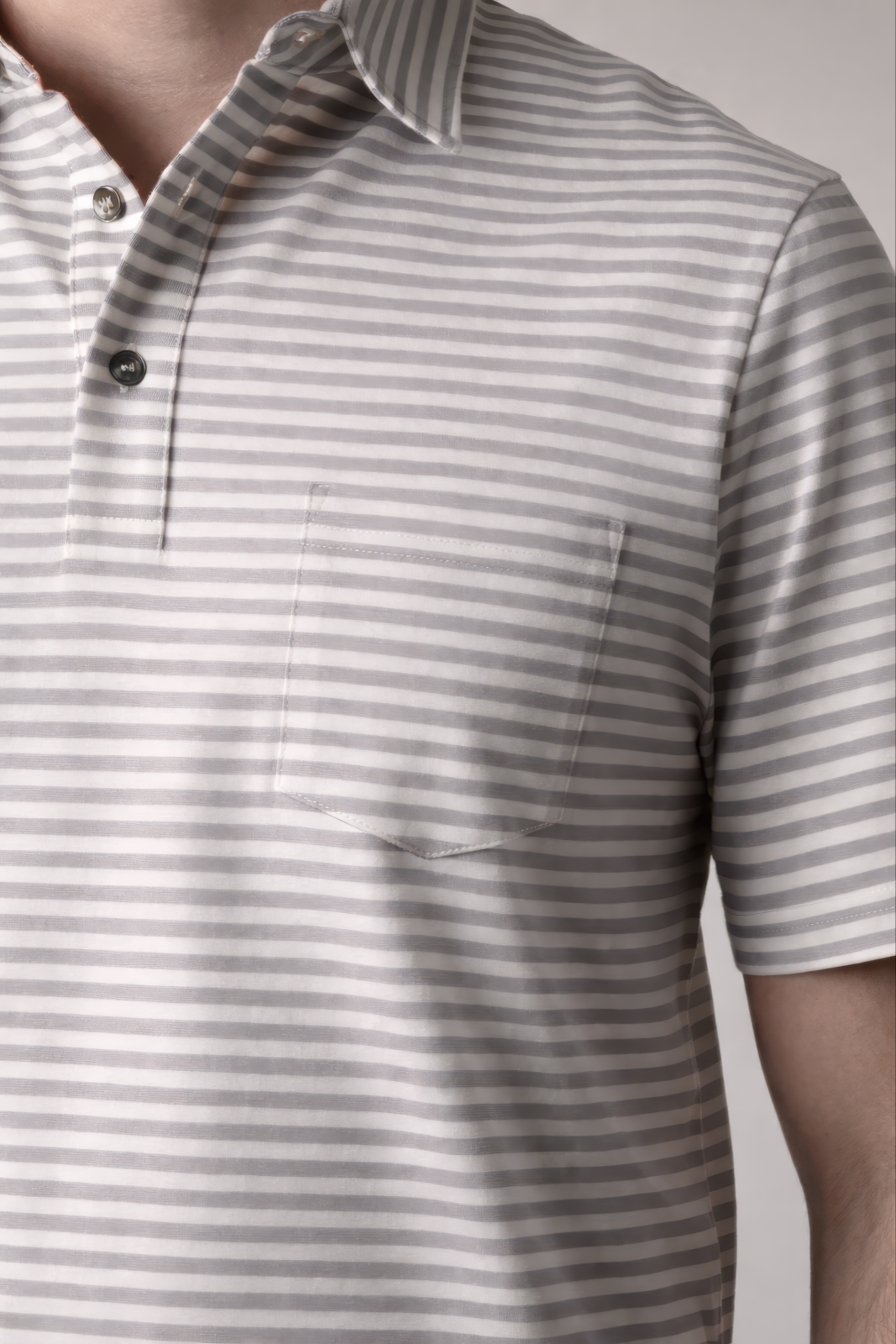 Polo manga corta rayas gris (PROXIMAMENTE)