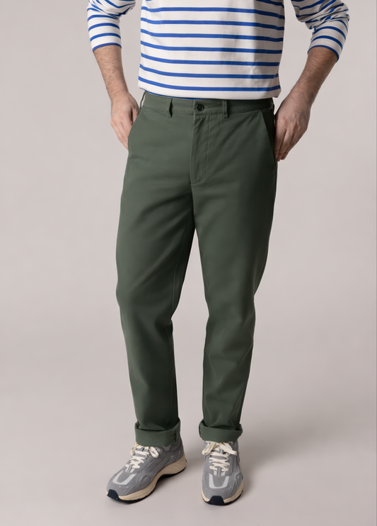 Pantalón chino regular kaki
