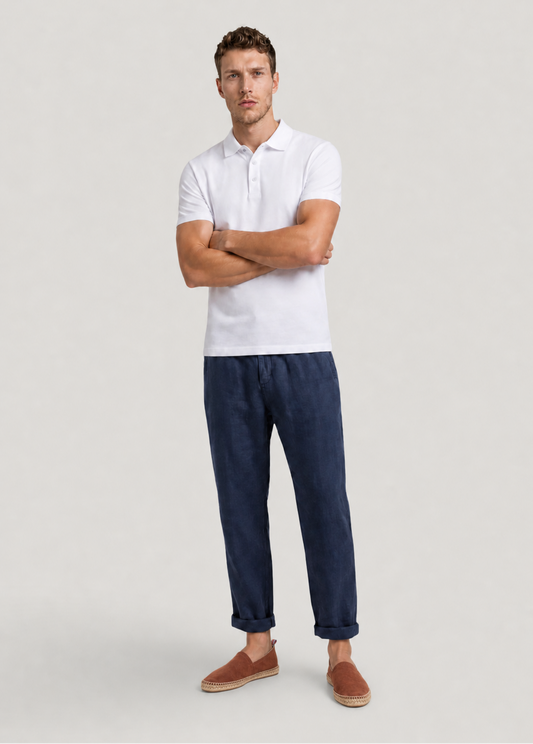 Pantalón jogger lino marino
