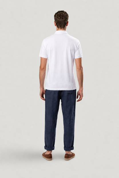 Navy linen jogger pants