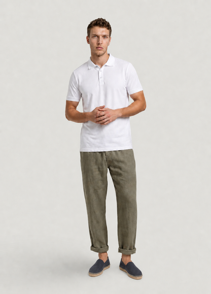 Pantalón jogger lino kaki
