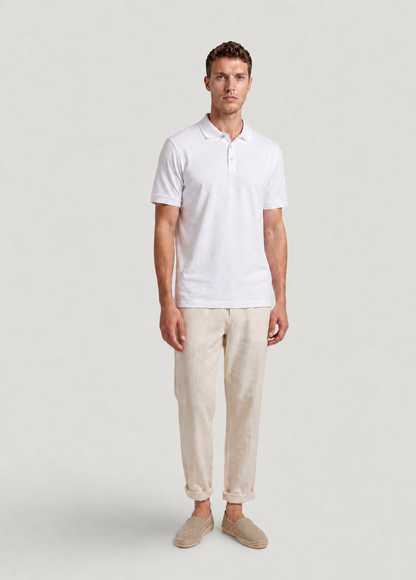Pantalón jogger lino crudo