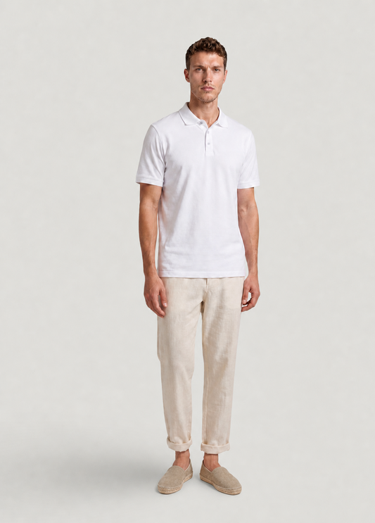 Pantalón jogger lino crudo