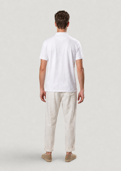 Pantalón jogger lino crudo